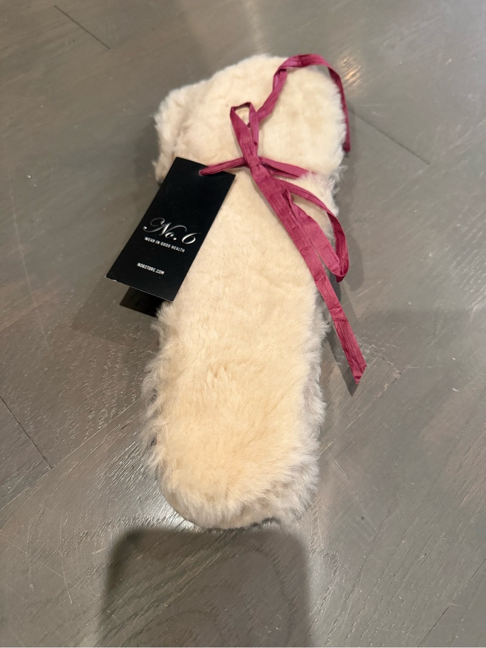 Ivory Shearling insert for boots- new with tags
